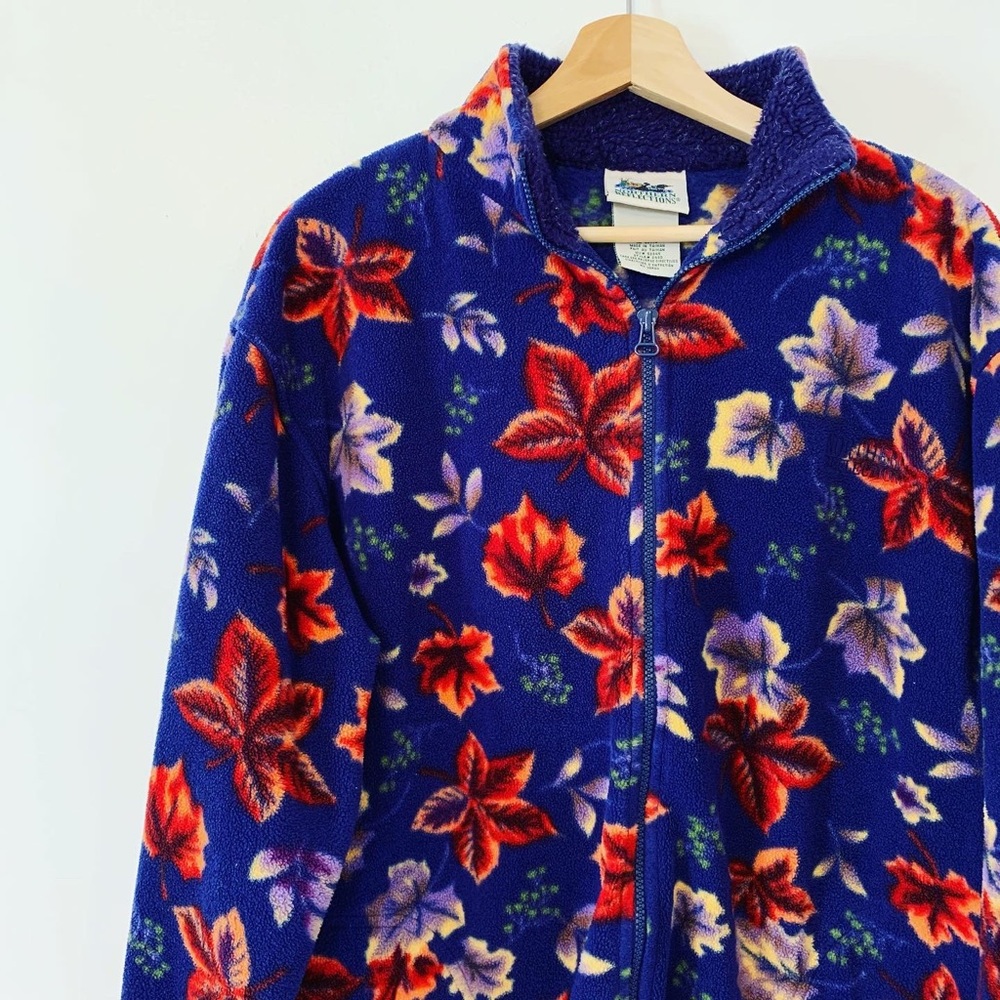 VINTAGE NORTHERN REFLECTIONS -Zip Up Fall  Fleece